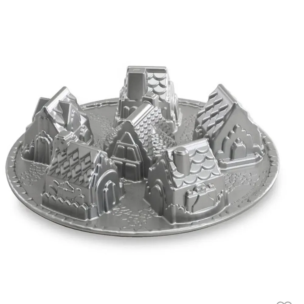 Nordic Ware Cozy Village Baking Pan Bundt Platinum Collection
